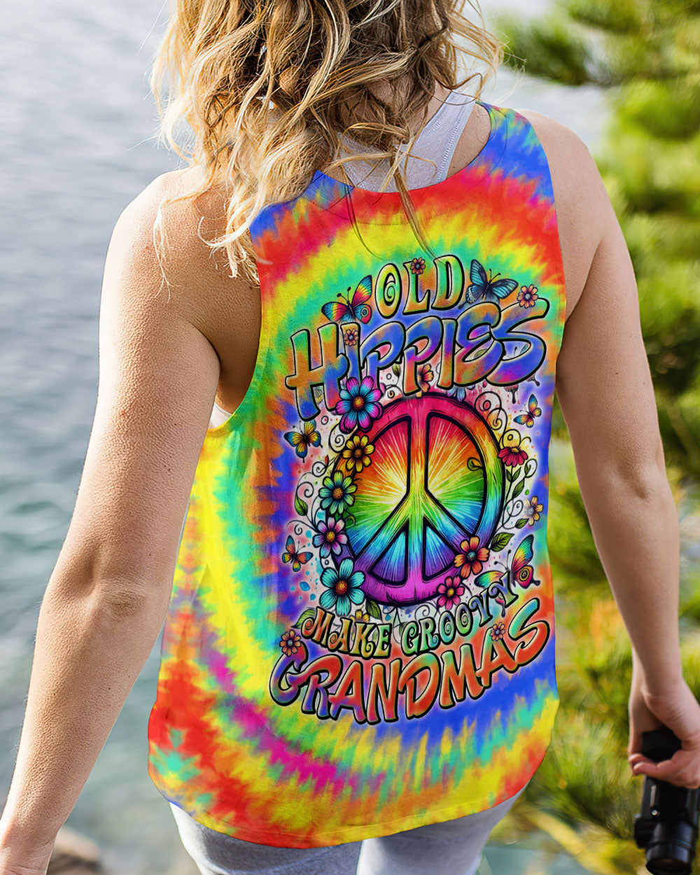 OLD HIPPIES MAKE GROOVY GRANDMAS ALL OVER PRINT - TYTD2308242