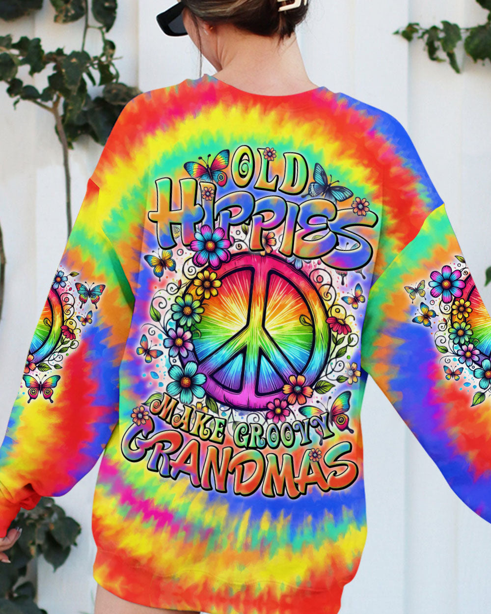 OLD HIPPIES MAKE GROOVY GRANDMAS ALL OVER PRINT - TYTD2308242