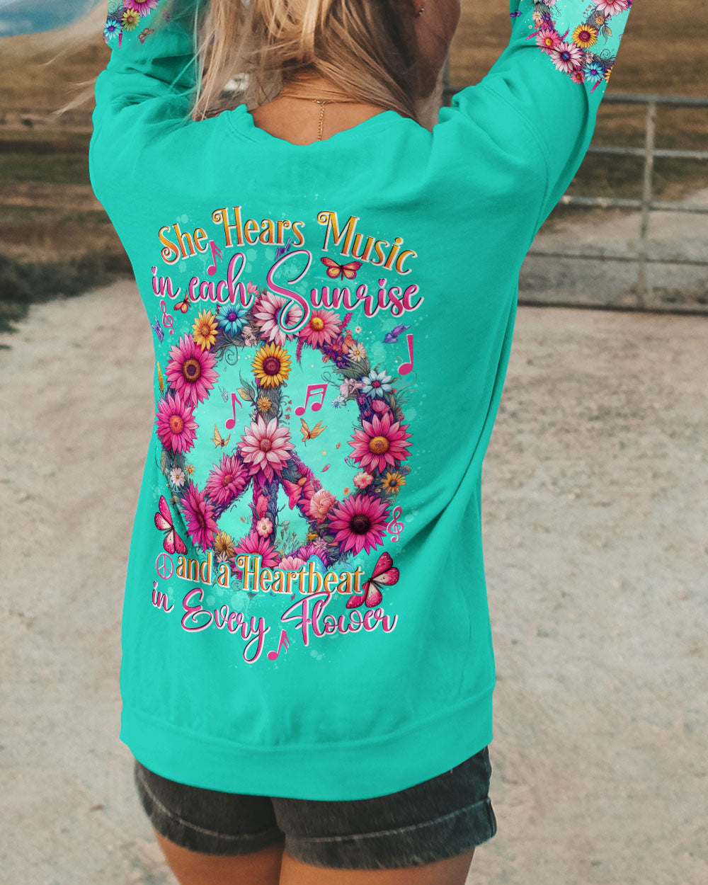 SHE HEARS MUSIC IN EACH SUNRISE ALL OVER PRINT - TYTD2404241