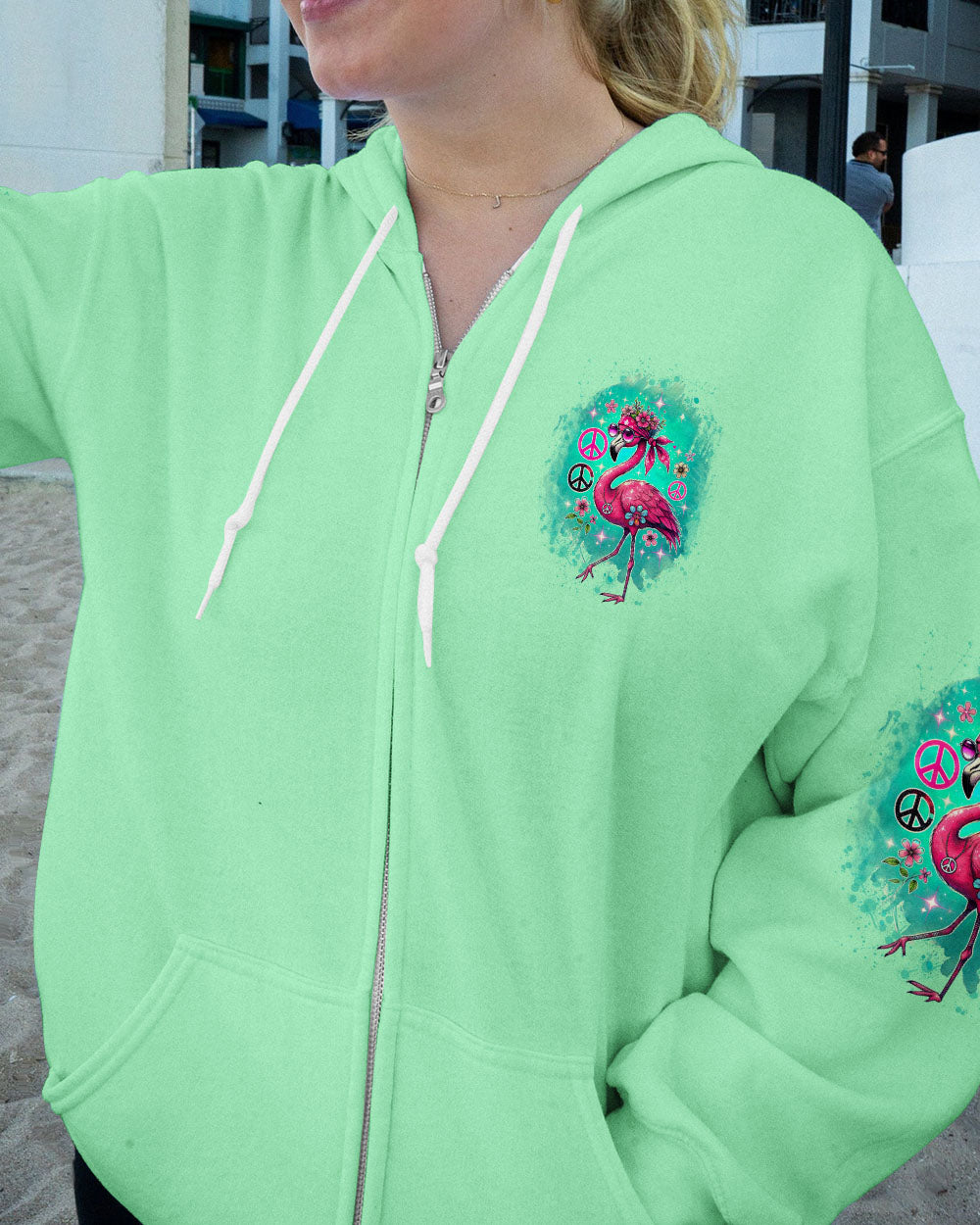 CONFIDENCE BREEDS BEAUTY FLAMINGO ALL OVER PRINT - TYTD2506242