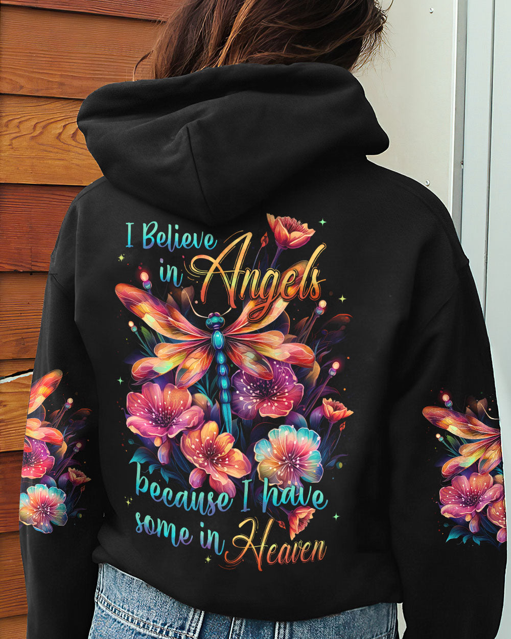 I BELIEVE IN ANGELS DRAGONFLY ALL OVER PRINT - TYTD2602241