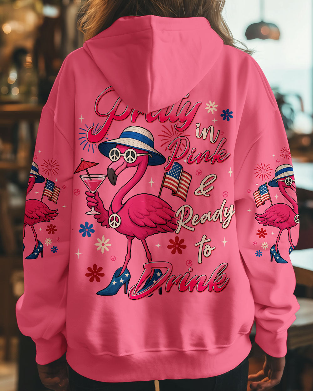 PRETTY IN PINK FLAMINGO ALL OVER PRINT - TYTD2705253