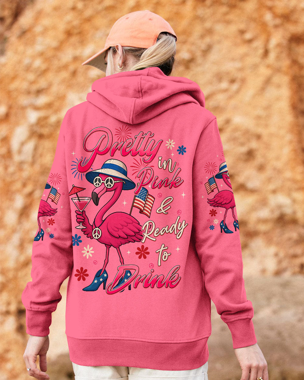 PRETTY IN PINK FLAMINGO ALL OVER PRINT - TYTD2705253