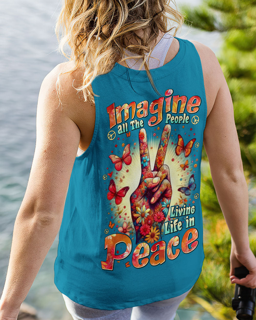 IMAGINE ALL THE PEOPLE LIVING LIFE IN PEACE TIE DYE ALL OVER PRINT - TYTD2706251