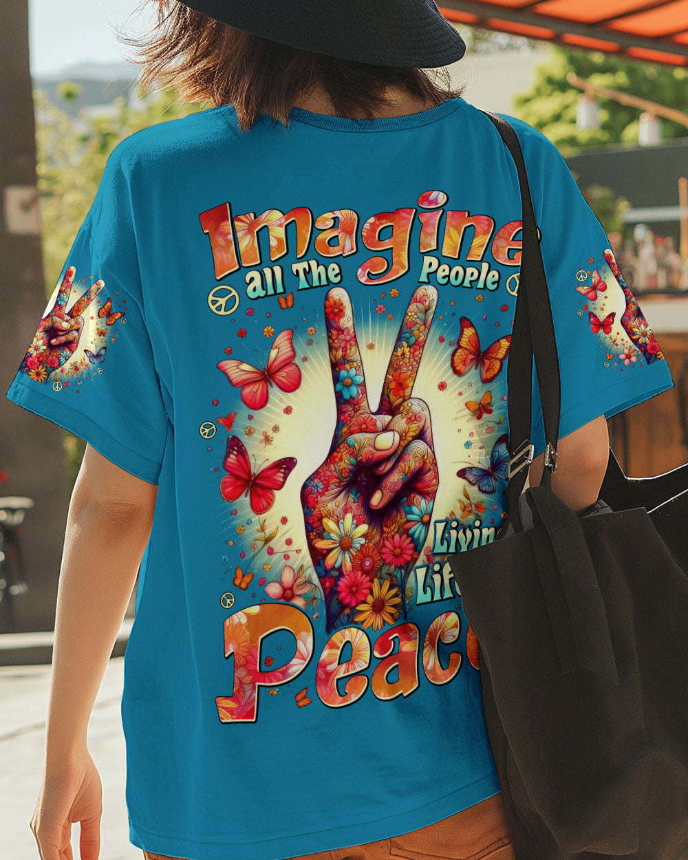 IMAGINE ALL THE PEOPLE LIVING LIFE IN PEACE TIE DYE ALL OVER PRINT - TYTD2706251