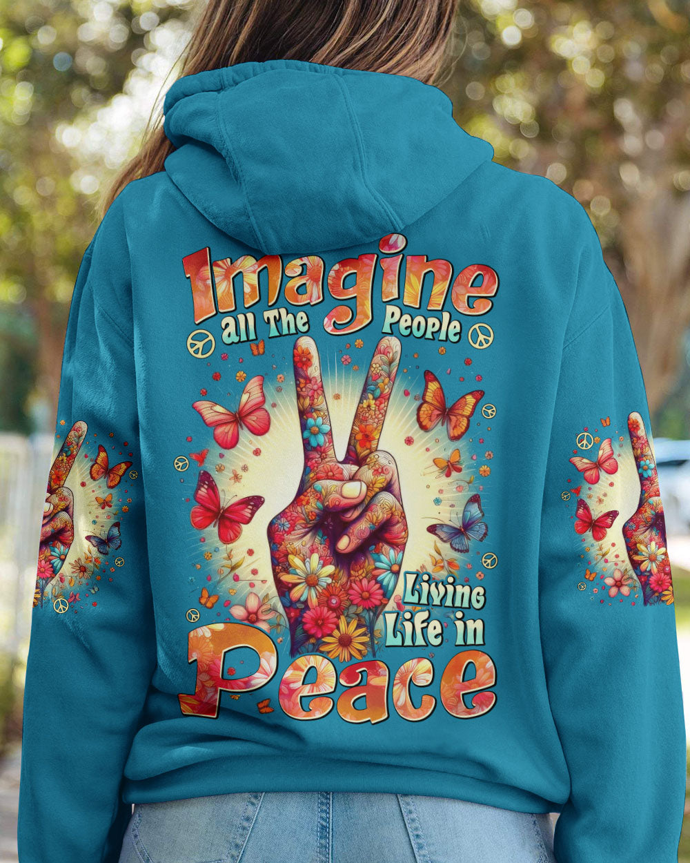IMAGINE ALL THE PEOPLE LIVING LIFE IN PEACE TIE DYE ALL OVER PRINT - TYTD2706251