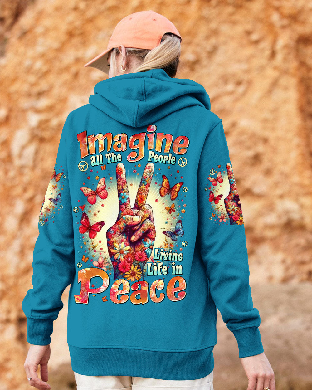 IMAGINE ALL THE PEOPLE LIVING LIFE IN PEACE TIE DYE ALL OVER PRINT - TYTD2706251