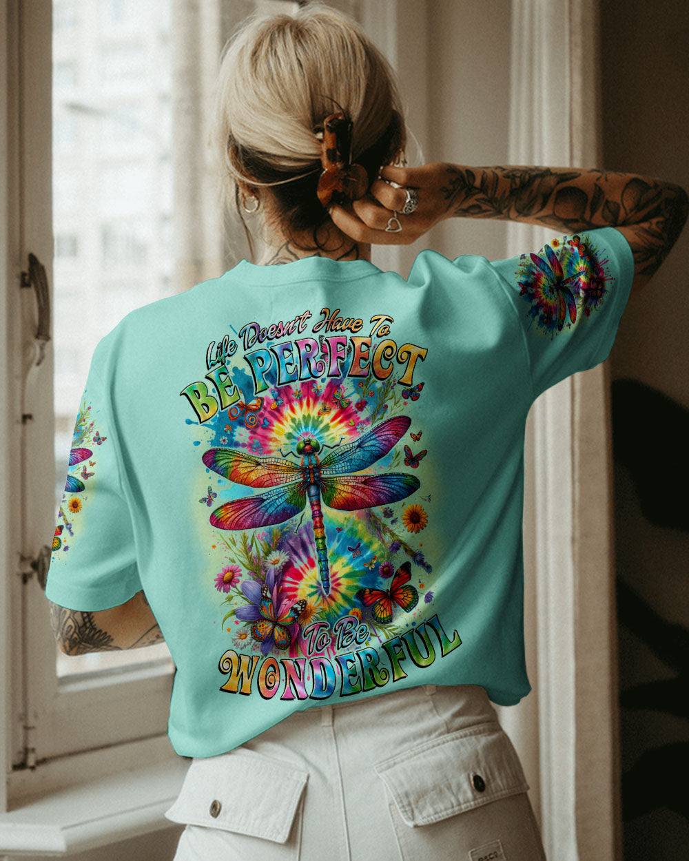 LIFE IS WONDERFUL DRAGONFLY ALL OVER PRINT - TYTD2711232