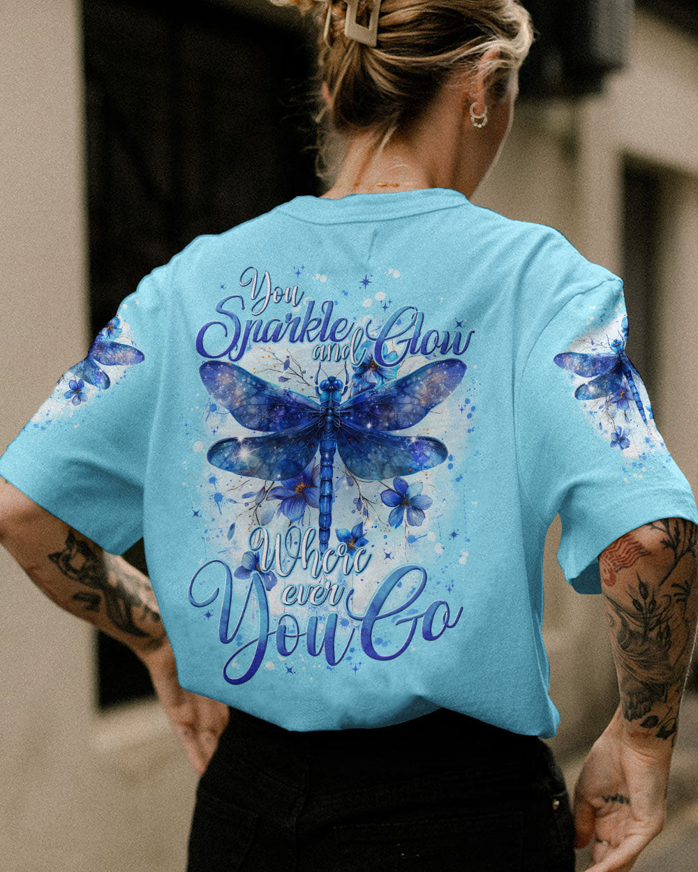 YOU SPARKLE AND GLOW DRAGONFLY ALL OVER PRINT - TYTD2803242