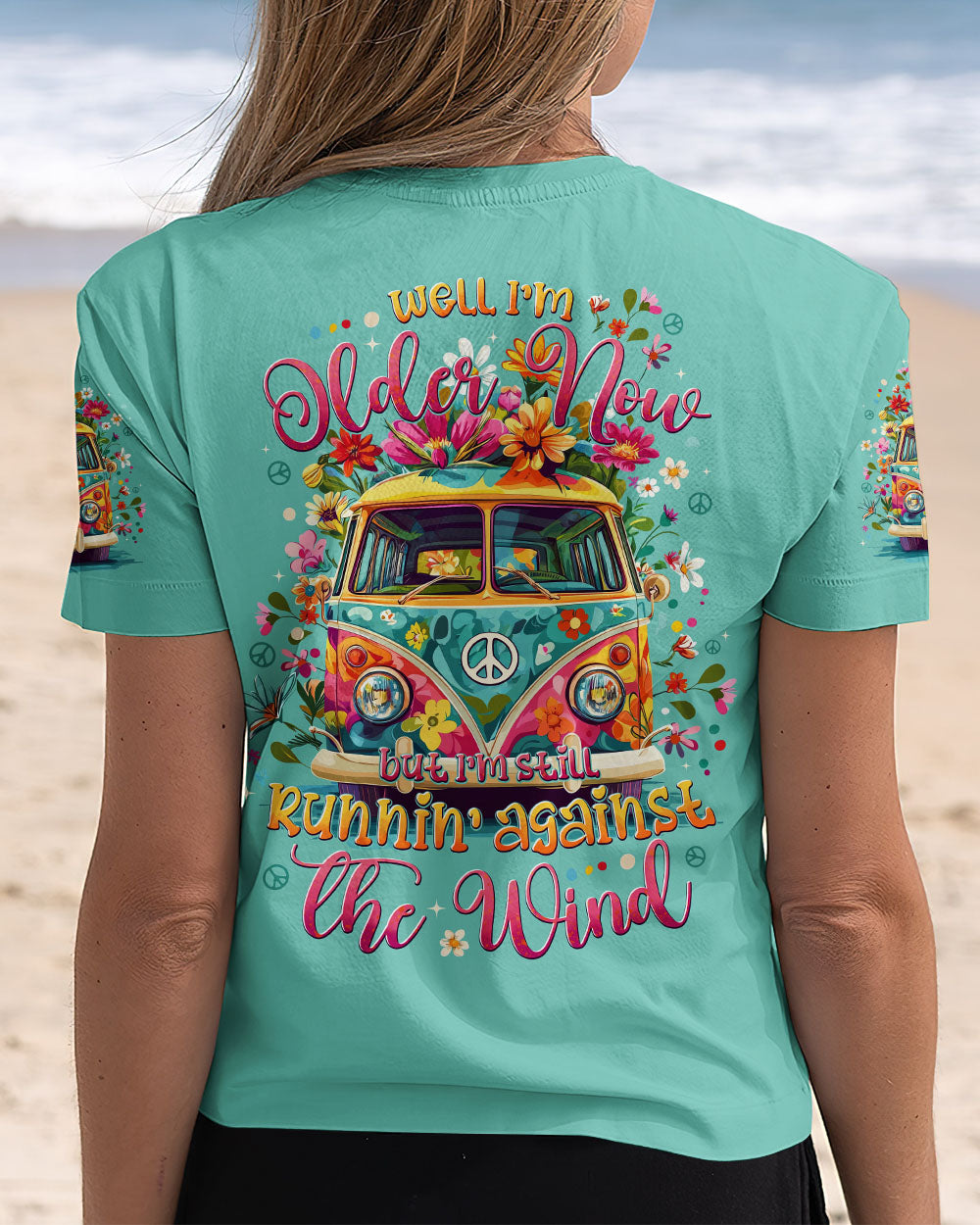 RUNNING AGAINST THE WIND FLOWERS CAR ALL OVER PRINT - TYTD2805252