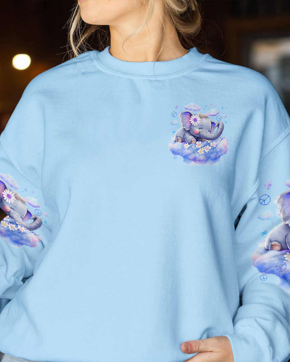 BE YOU THE WORLD WILL ADJUST ELEPHANT ALL OVER PRINT - TYTD2808237