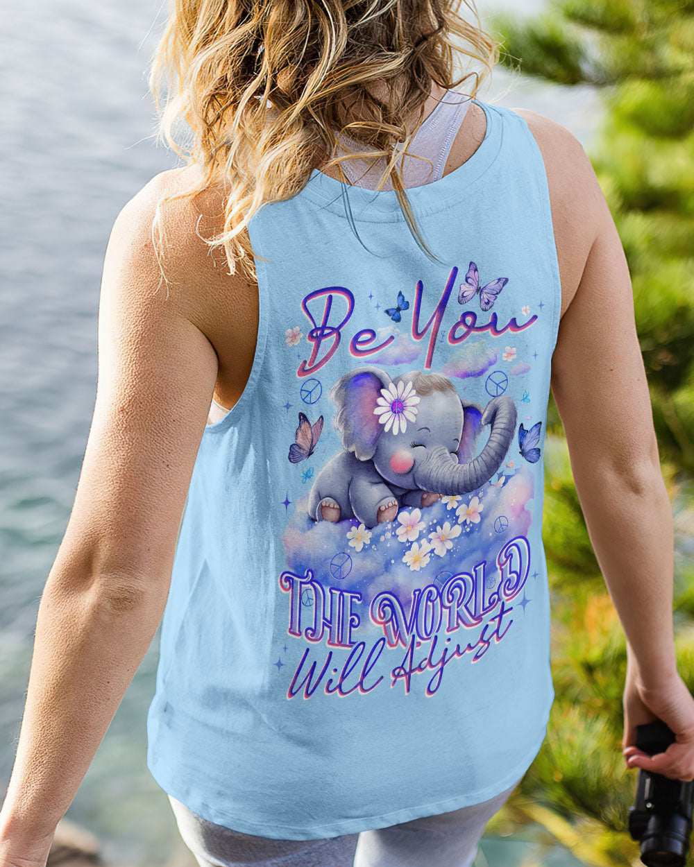 BE YOU THE WORLD WILL ADJUST ELEPHANT ALL OVER PRINT - TYTD2808237