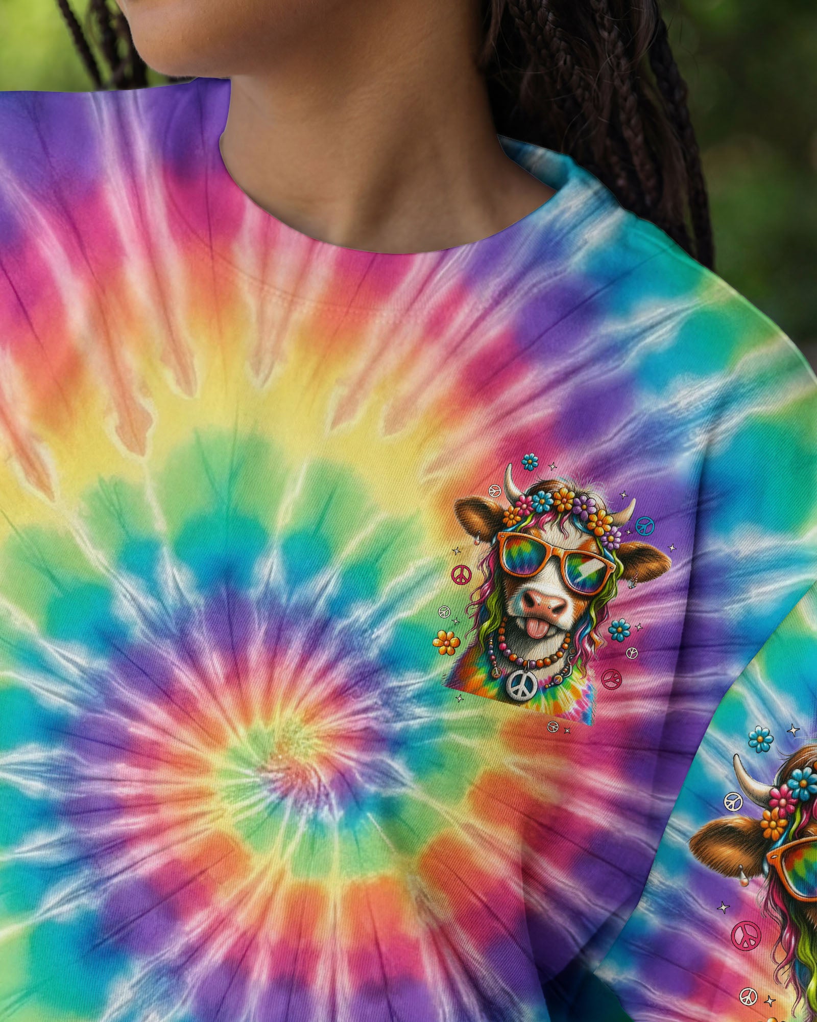 APPARENTLY I HAVE AN ATTITUDE WHO KNEW COW COLORFUL ALL OVER PRINT - TYTD2912251