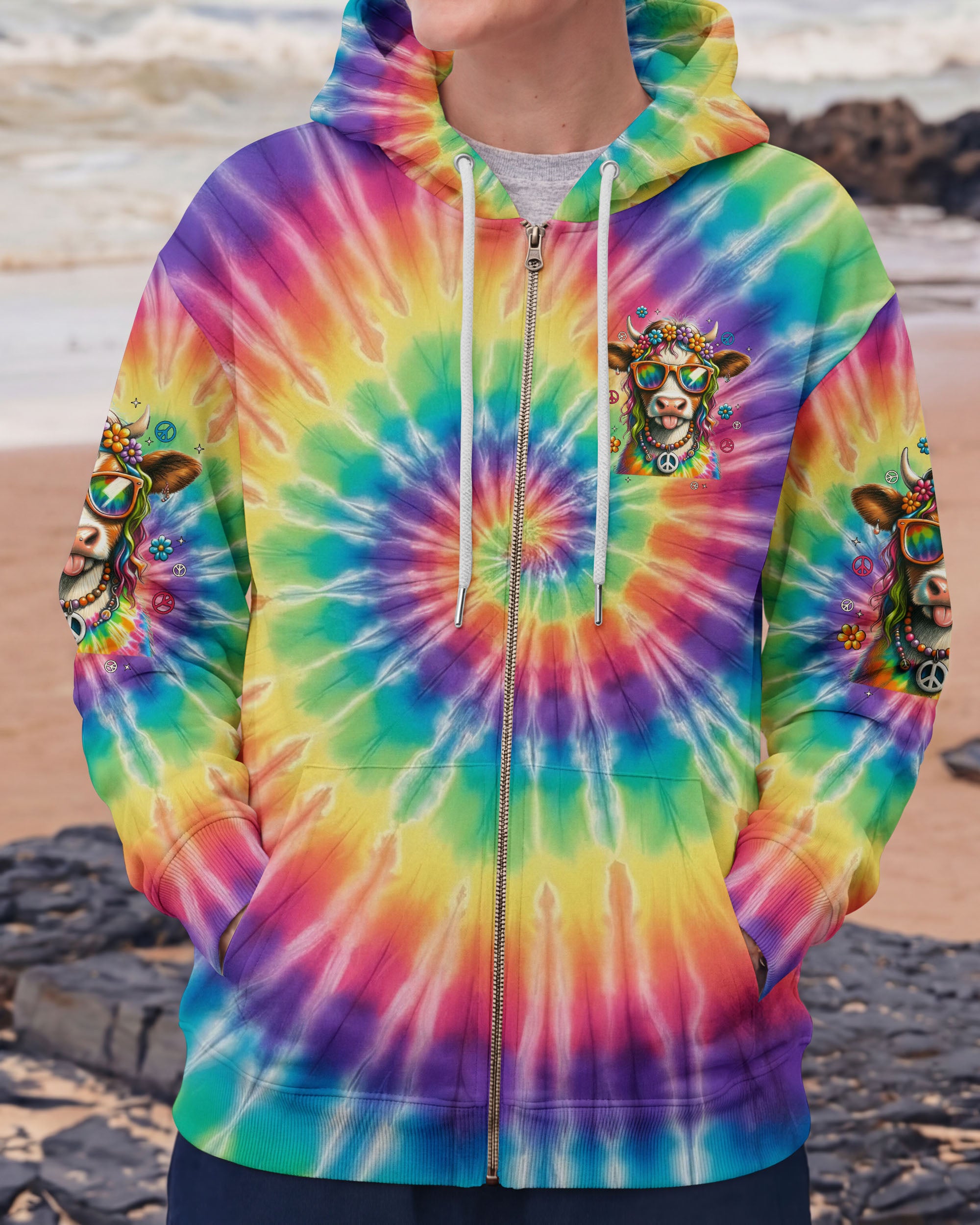 APPARENTLY I HAVE AN ATTITUDE WHO KNEW COW COLORFUL ALL OVER PRINT - TYTD2912251
