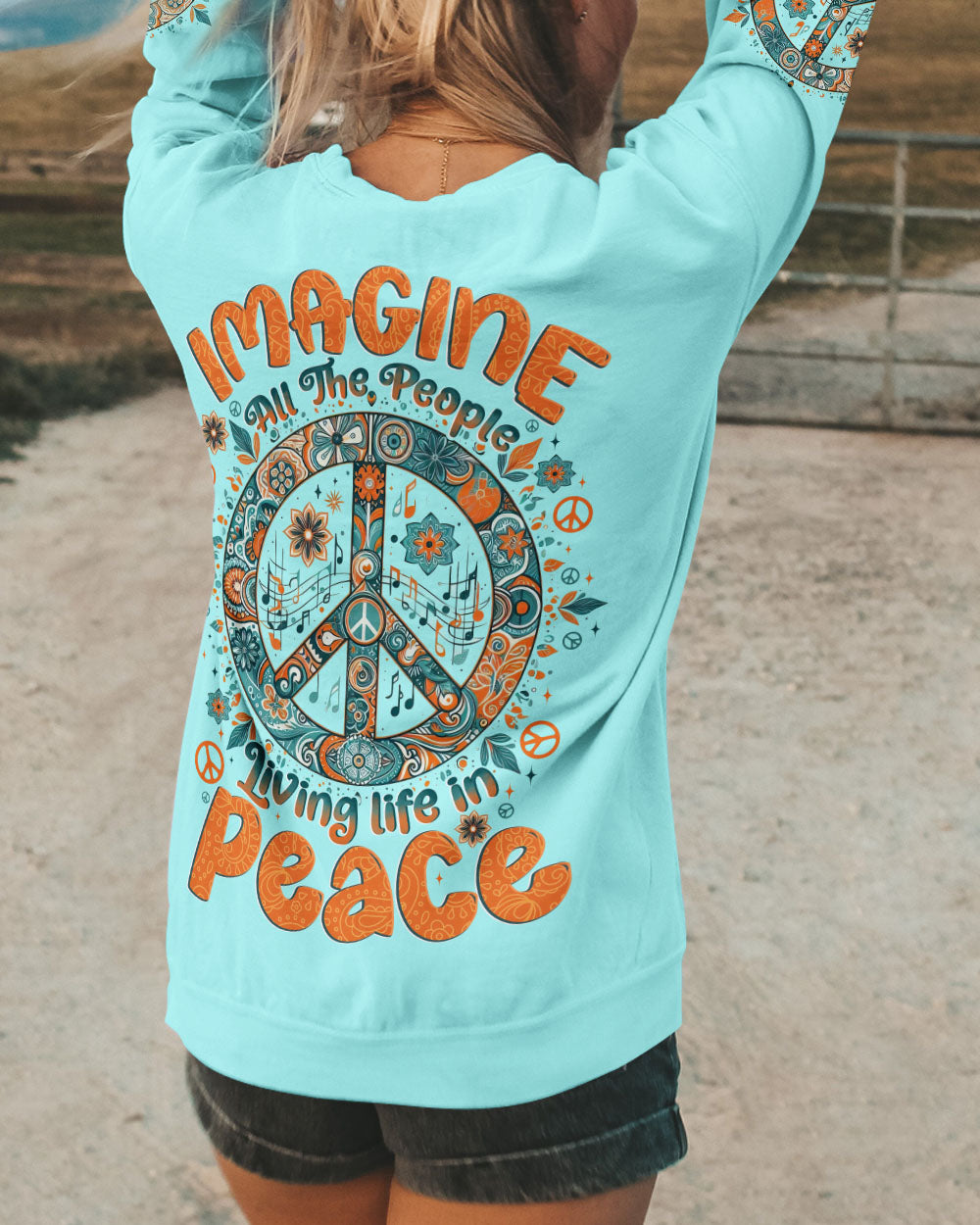 IMAGINE ALL THE PEOPLE LIVING LIFE IN PEACE ALL OVER PRINT - TYTD3007251