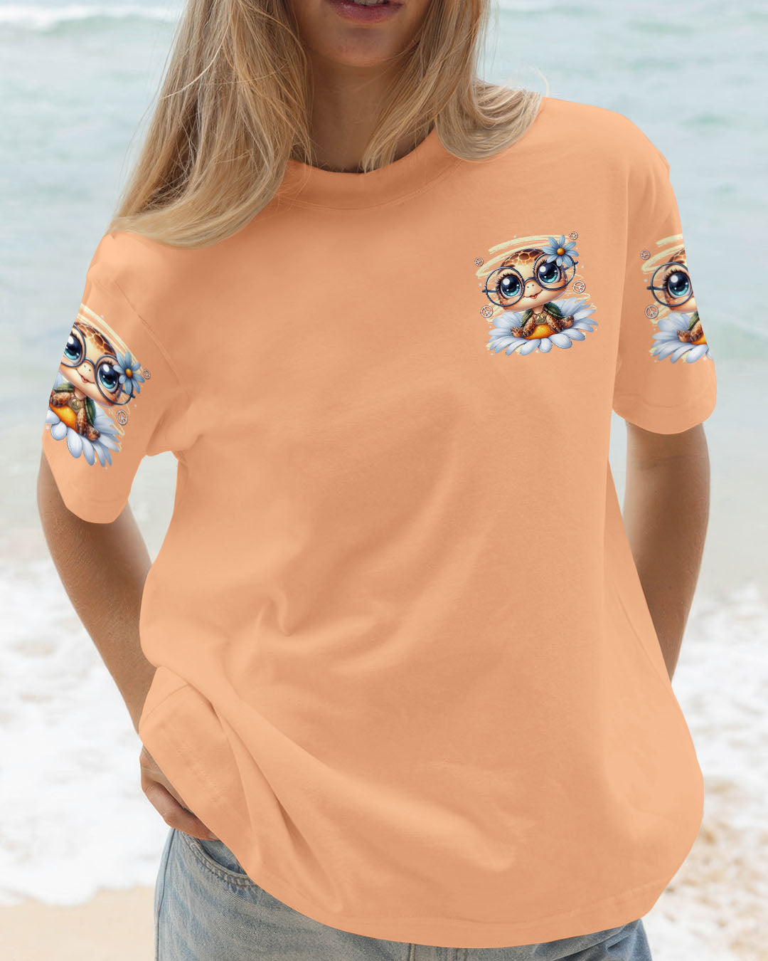 BE YOU THE WORLD WILL ADJUST TURTLE ALL OVER PRINT - TYTD3009251