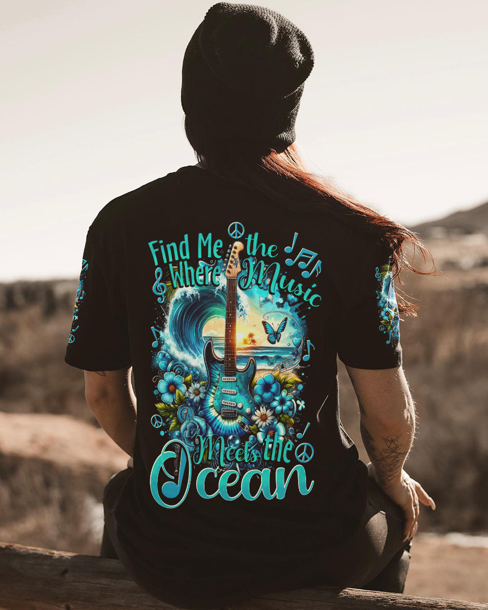 FIND ME WHERE THE MUSIC MEETS THE OCEAN ALL OVER PRINT - TYTD3011232