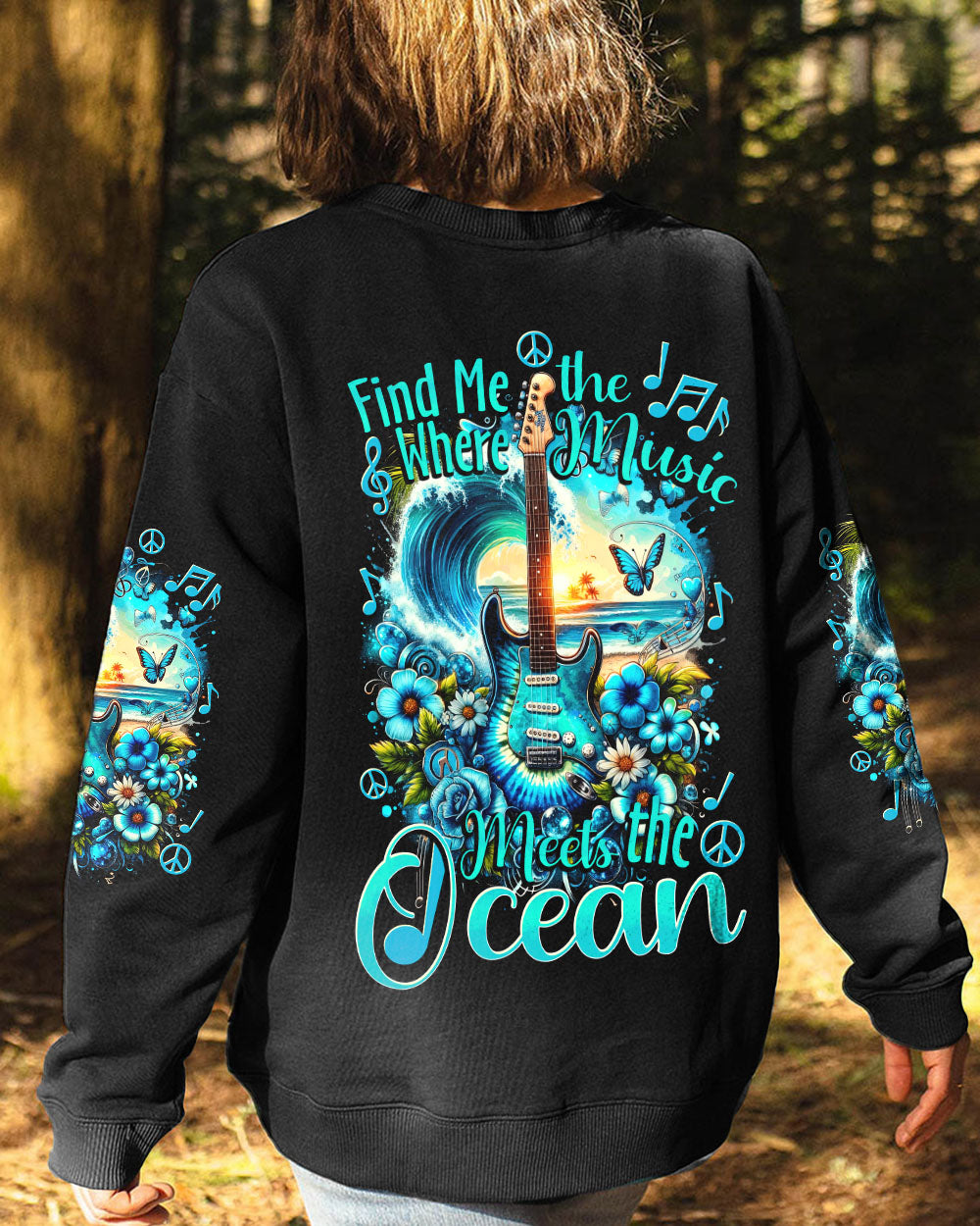 FIND ME WHERE THE MUSIC MEETS THE OCEAN ALL OVER PRINT - TYTD3011232