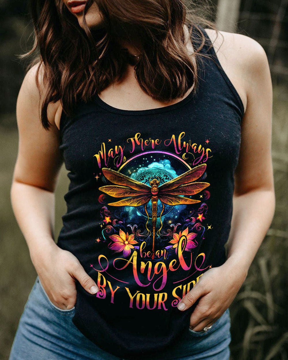 ANGEL BY YOUR SIDE DRAGONFLY ALL OVER PRINT - TYTD3107231