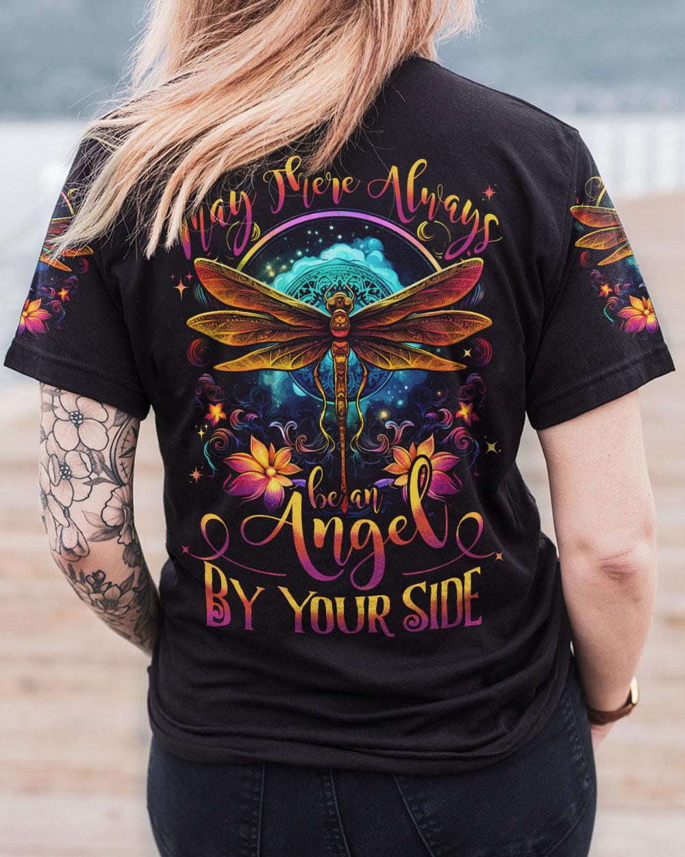ANGEL BY YOUR SIDE DRAGONFLY ALL OVER PRINT - TYTD3107231