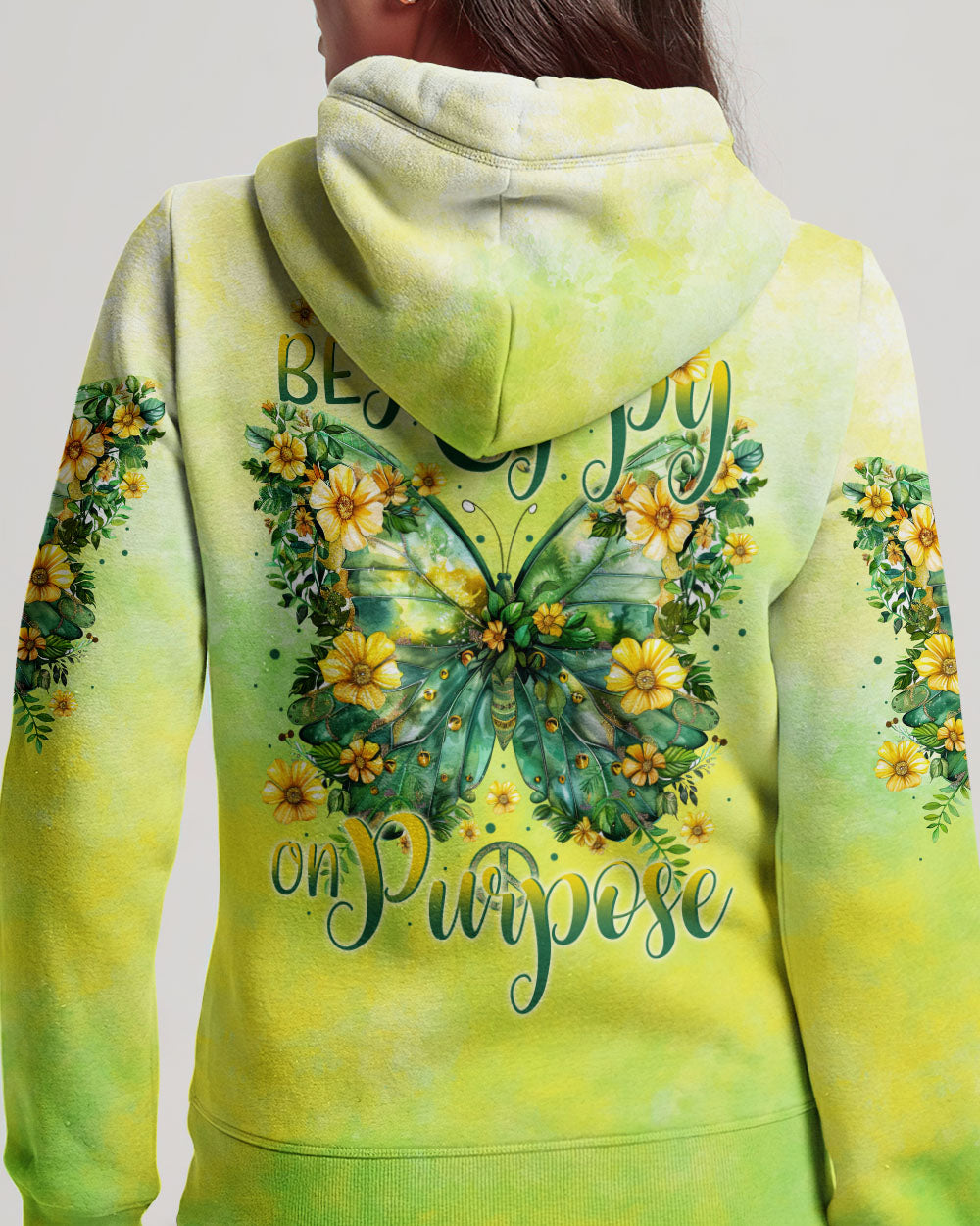 BE HAPPY ON PURPOSE BUTTERFLY ALL OVER PRINT - TYTM0104242