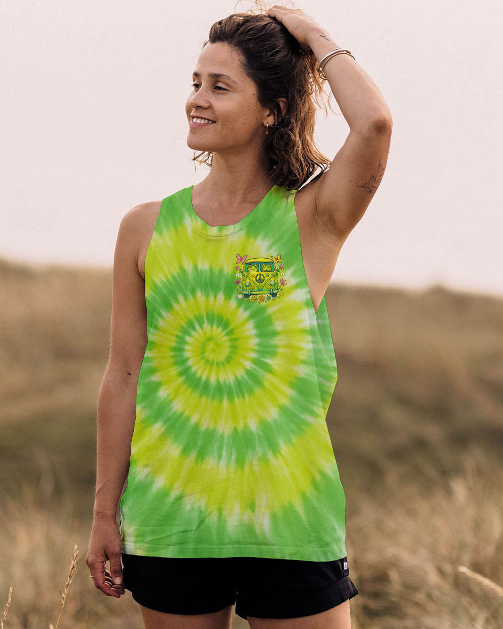 BE YOU THE WORLD WILL ADJUST FROG TIE DYE ALL OVER PRINT - TYTM0104251