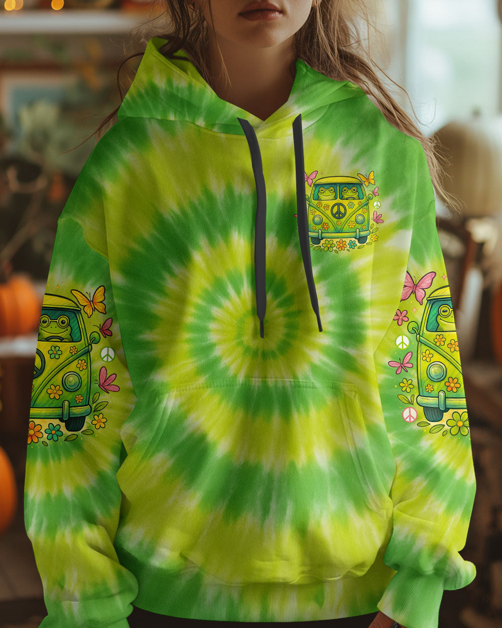 BE YOU THE WORLD WILL ADJUST FROG TIE DYE ALL OVER PRINT - TYTM0104251