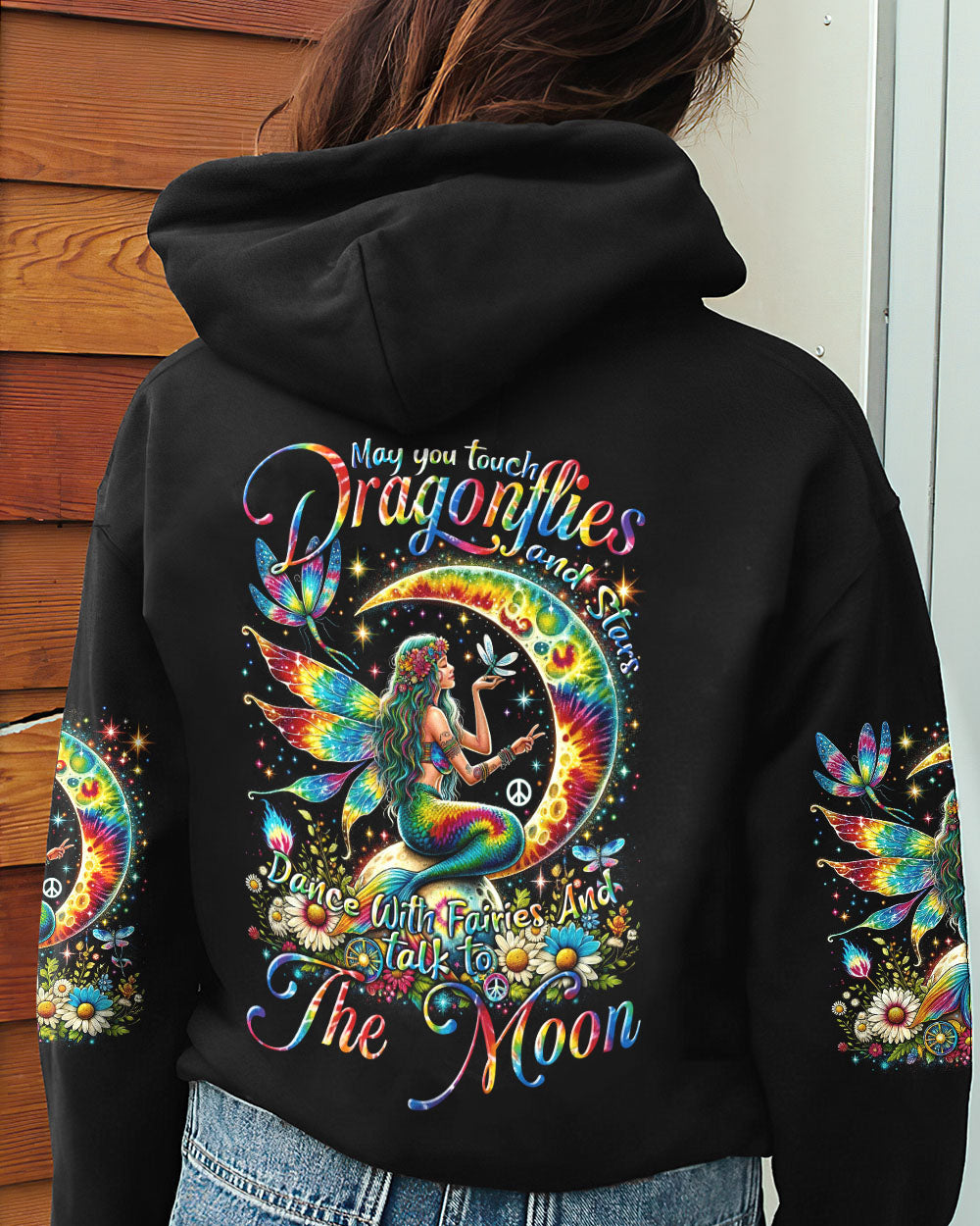 MAY YOU TOUCH DRAGONFLIES AND STARS MERMAID ALL OVER PRINT - TYTM0112232