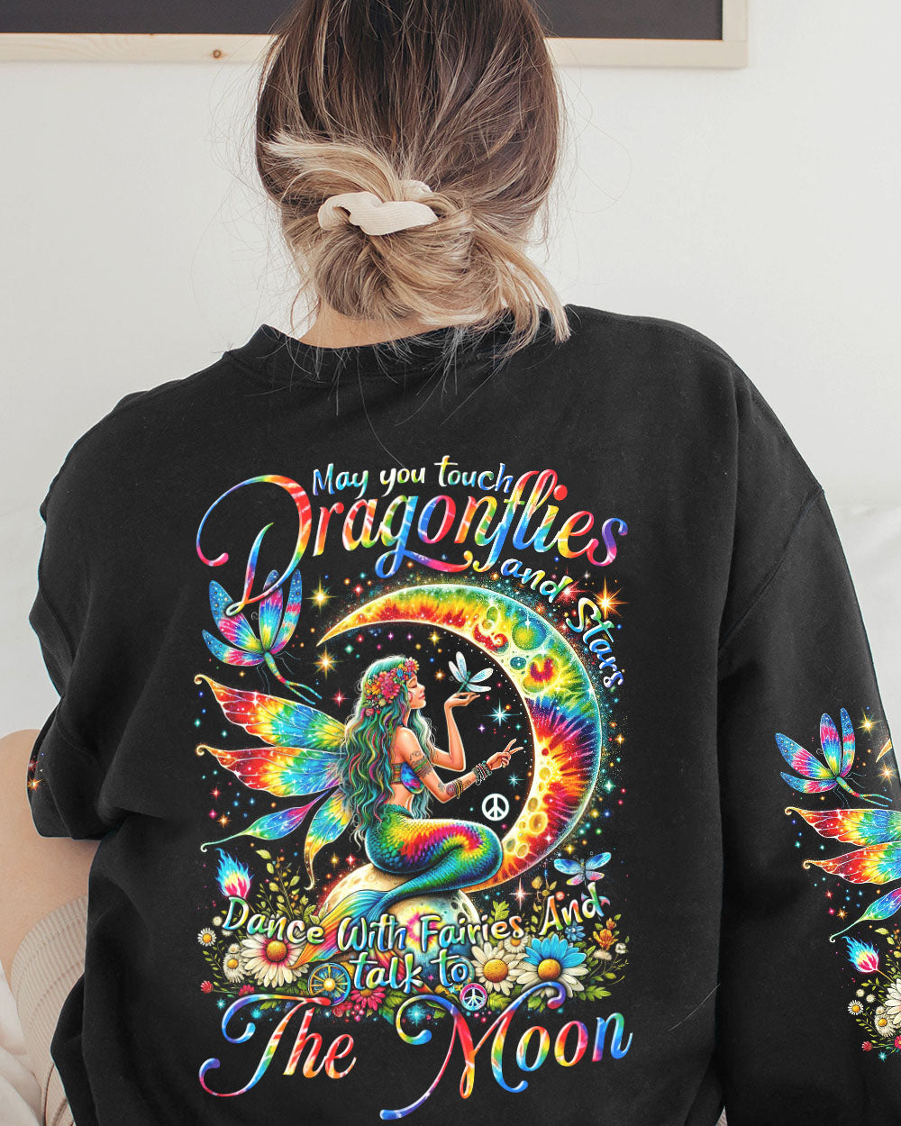 MAY YOU TOUCH DRAGONFLIES AND STARS MERMAID ALL OVER PRINT - TYTM0112232