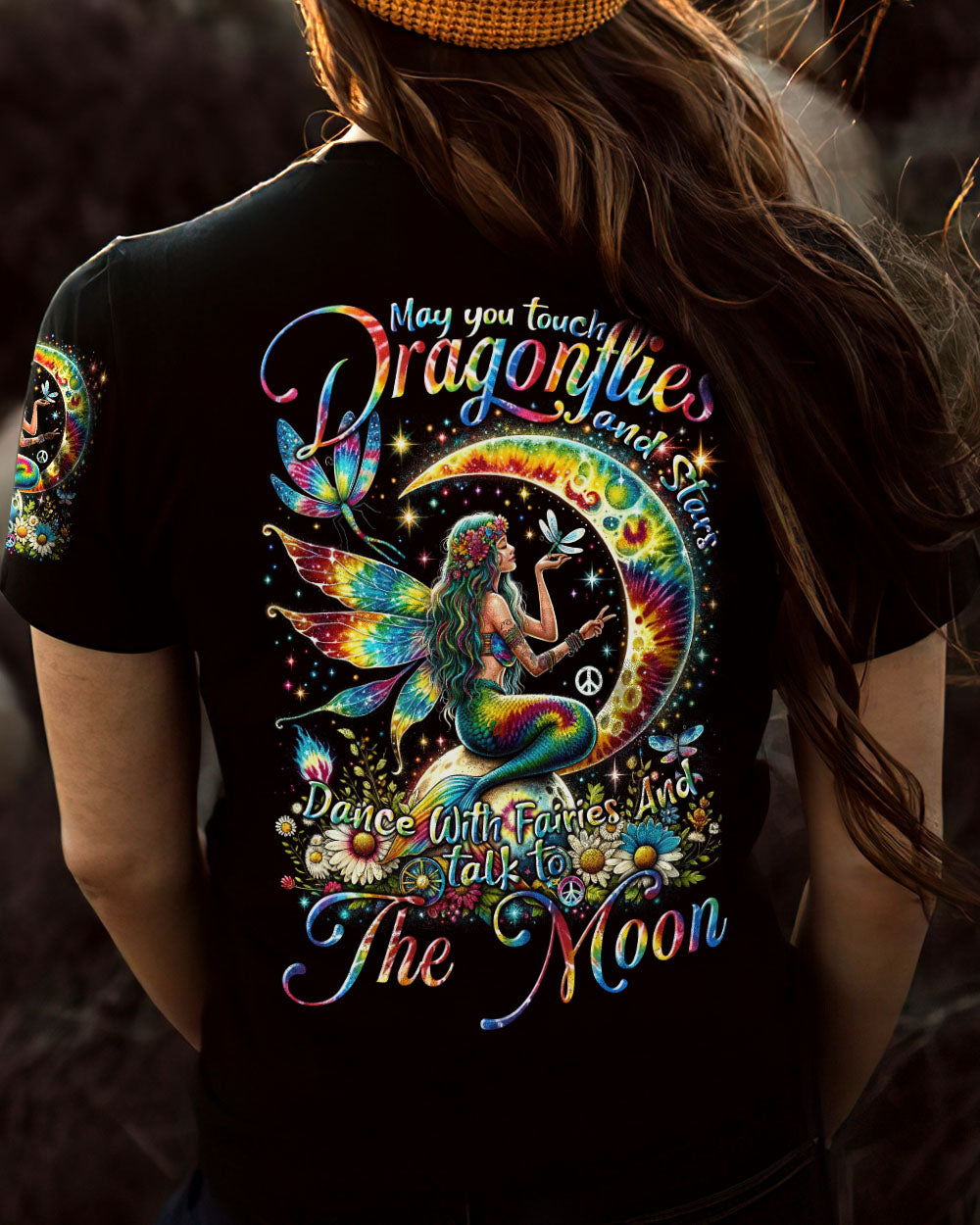 MAY YOU TOUCH DRAGONFLIES AND STARS MERMAID ALL OVER PRINT - TYTM0112232