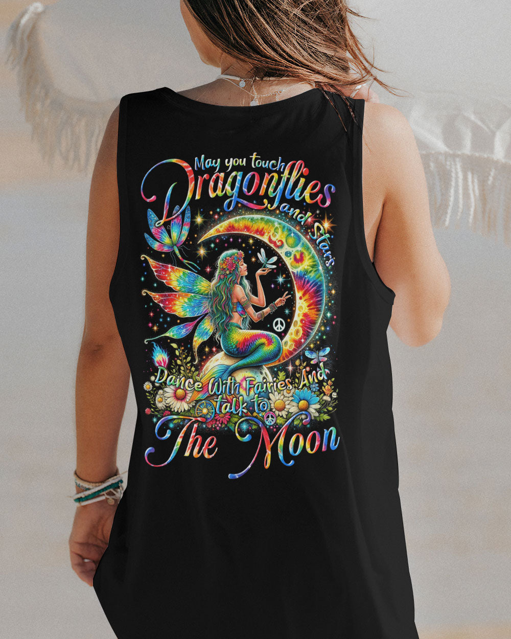 MAY YOU TOUCH DRAGONFLIES AND STARS MERMAID ALL OVER PRINT - TYTM0112232