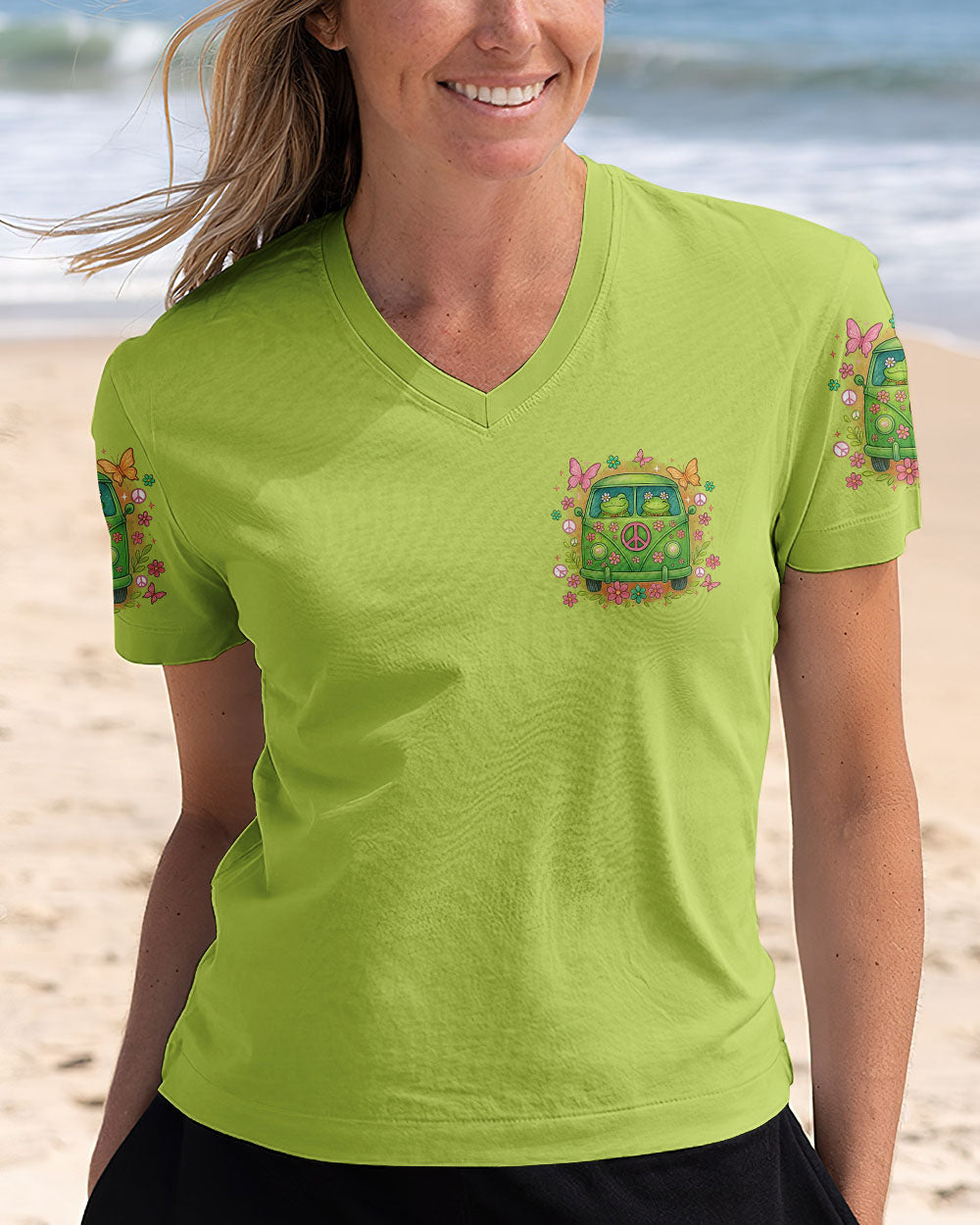 RUNNING AGAINST THE WIND FROGS ALL OVER PRINT - TYTM0204251