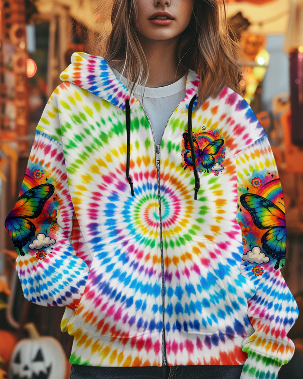 IN A WORLD WHERE YOU CAN BE ANYTHING BE KIND BUTTERFLY TIE DYE ALL OVER PRINT - TYTM0206254