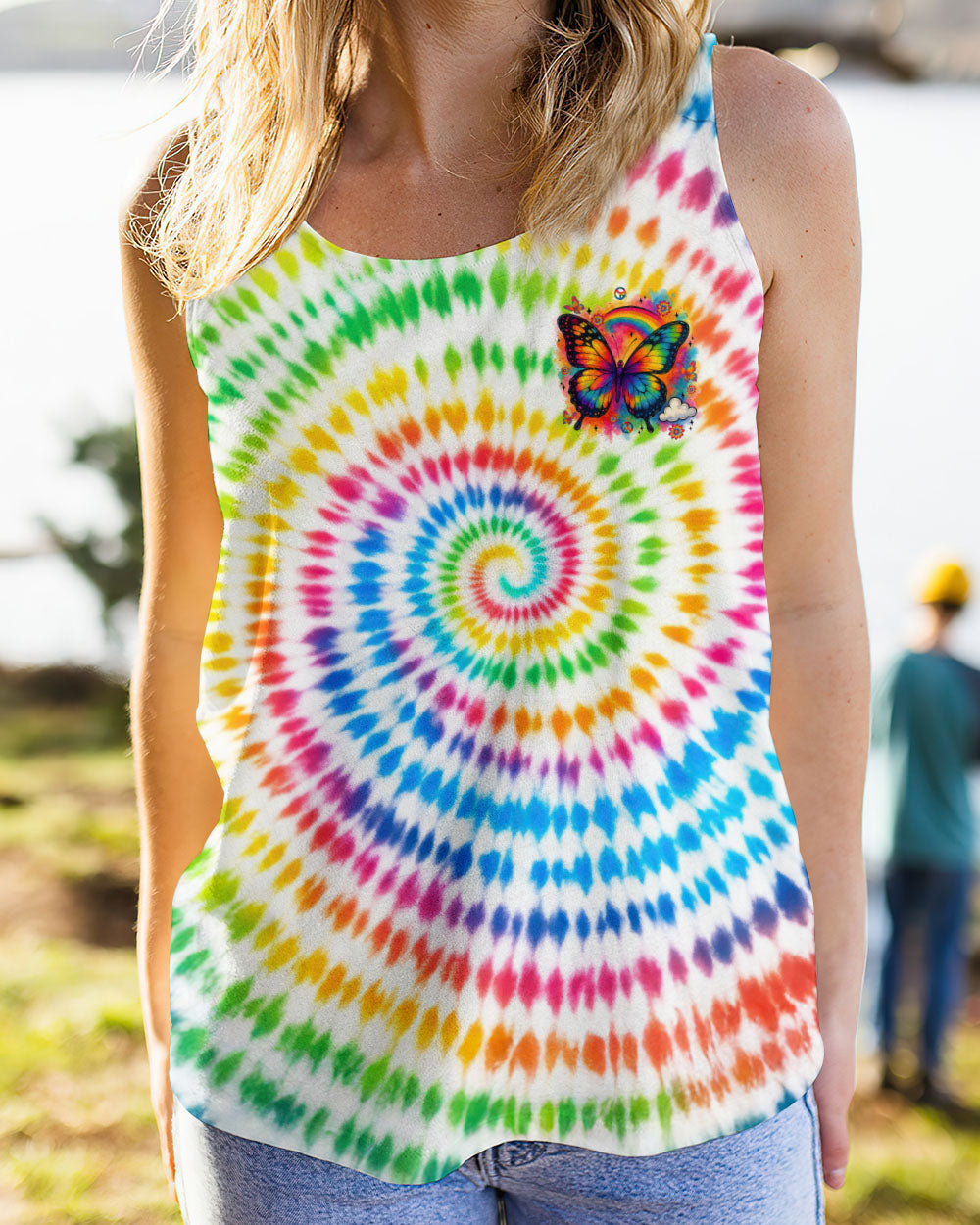 IN A WORLD WHERE YOU CAN BE ANYTHING BE KIND BUTTERFLY TIE DYE ALL OVER PRINT - TYTM0206254
