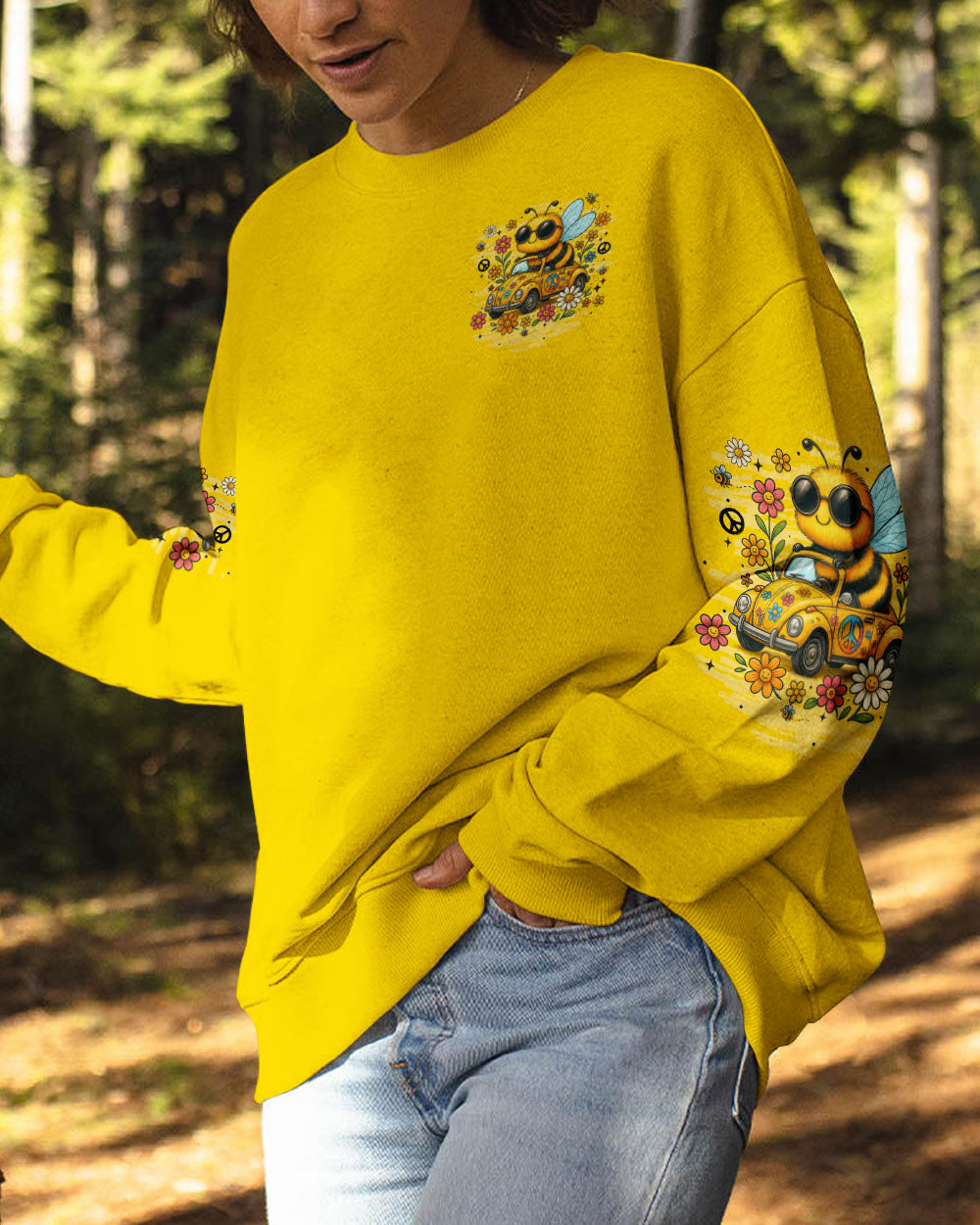 RUNNING AGAINST THE WIND BEE HIPPIE ALL OVER PRINT - TYTM0207252