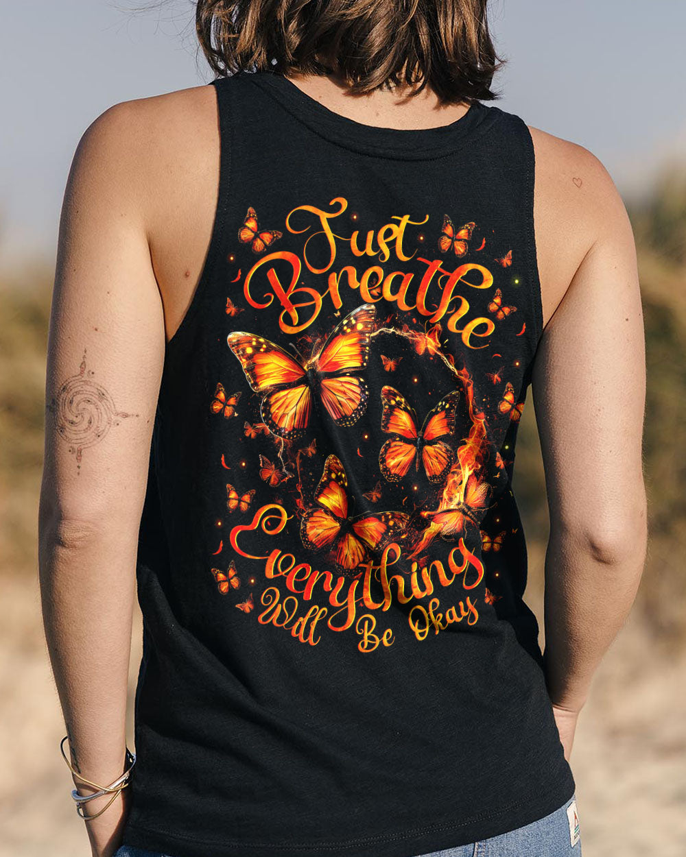 JUST BREATHE BUTTERFLIES ALL OVER PRINT - TYTM0211243