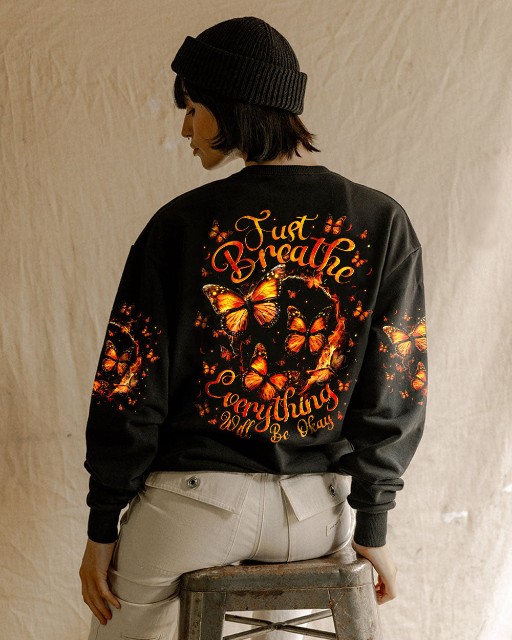 JUST BREATHE BUTTERFLIES ALL OVER PRINT - TYTM0211243