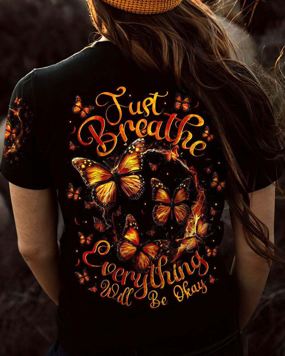 JUST BREATHE BUTTERFLIES ALL OVER PRINT - TYTM0211243