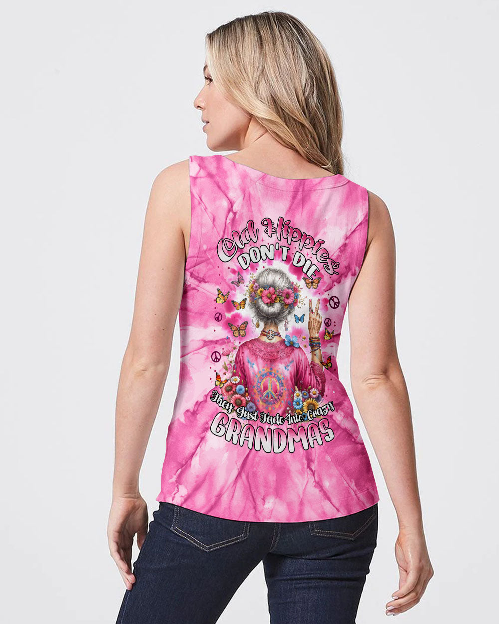 OLD HIPPIES PINK TIE DYE ALL OVER PRINT - TYTM0212231