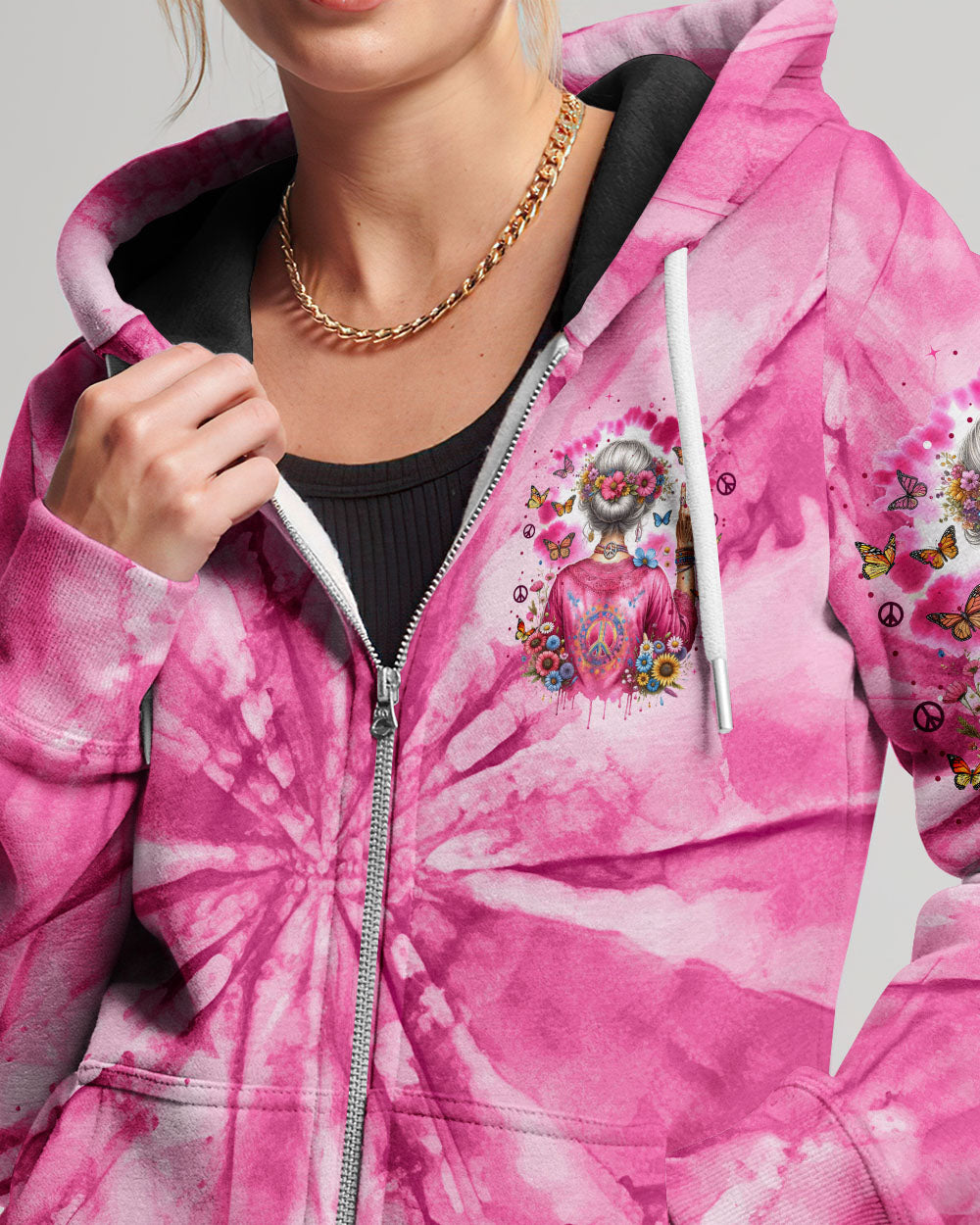 OLD HIPPIES PINK TIE DYE ALL OVER PRINT - TYTM0212231