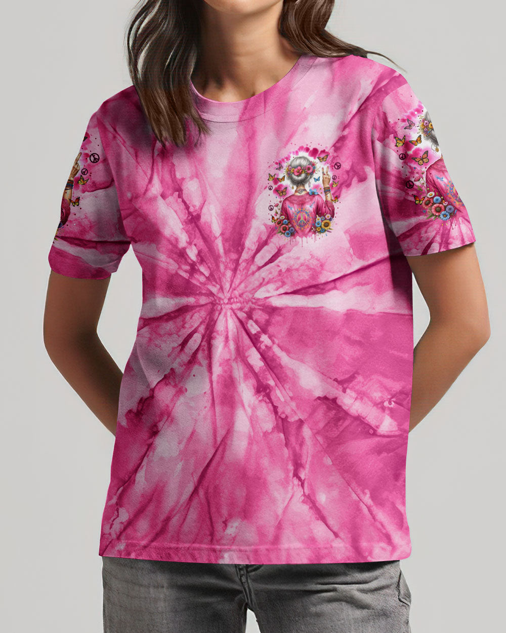 OLD HIPPIES PINK TIE DYE ALL OVER PRINT - TYTM0212231