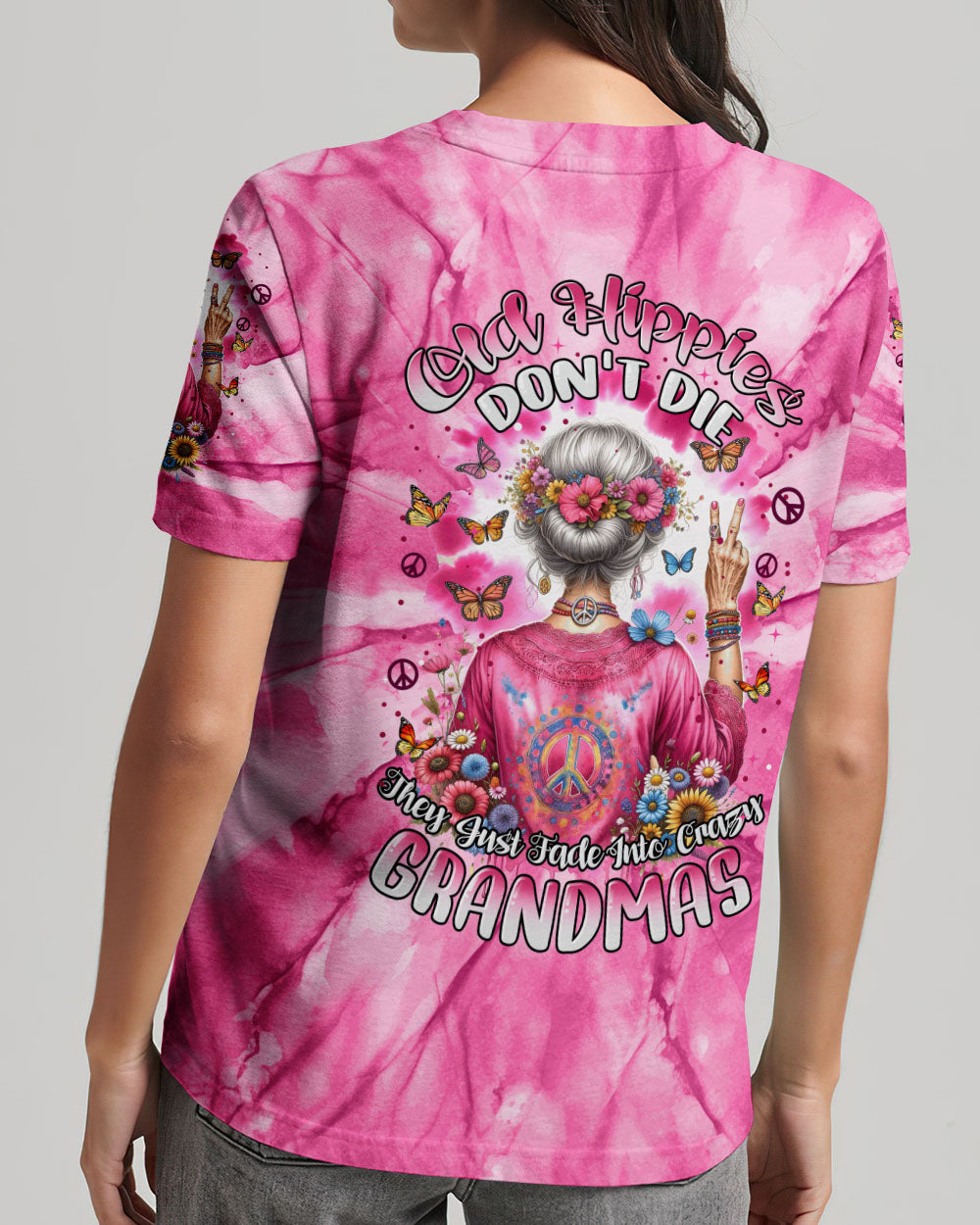 OLD HIPPIES PINK TIE DYE ALL OVER PRINT - TYTM0212231