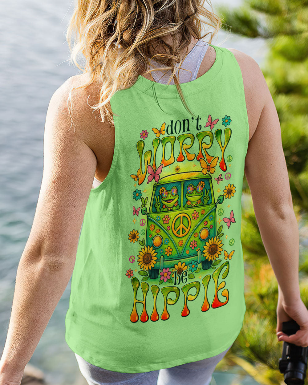 DON'T WORRY BE HIPPIE FROG ALL OVER PRINT - TYTM0304251
