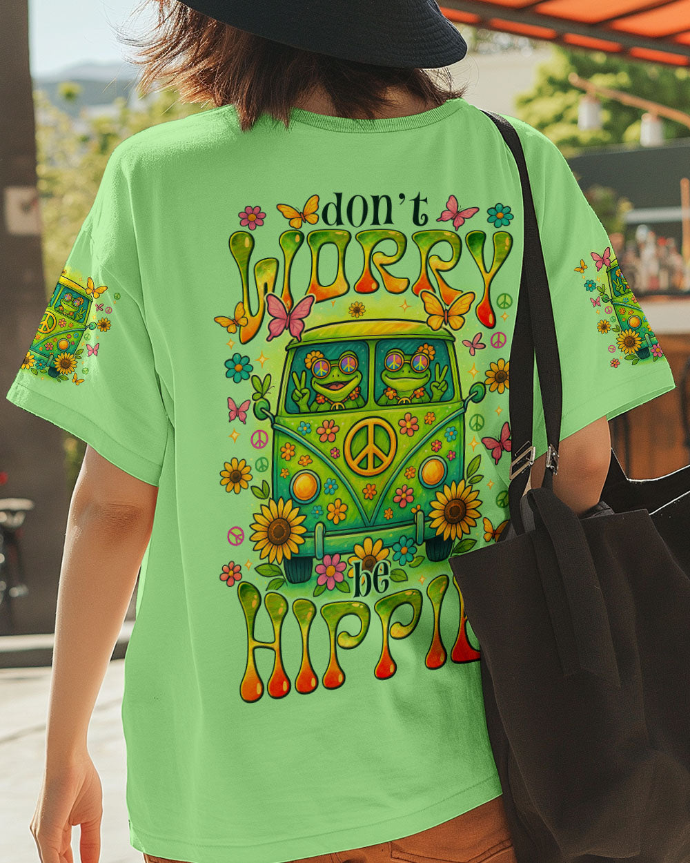DON'T WORRY BE HIPPIE FROG ALL OVER PRINT - TYTM0304251