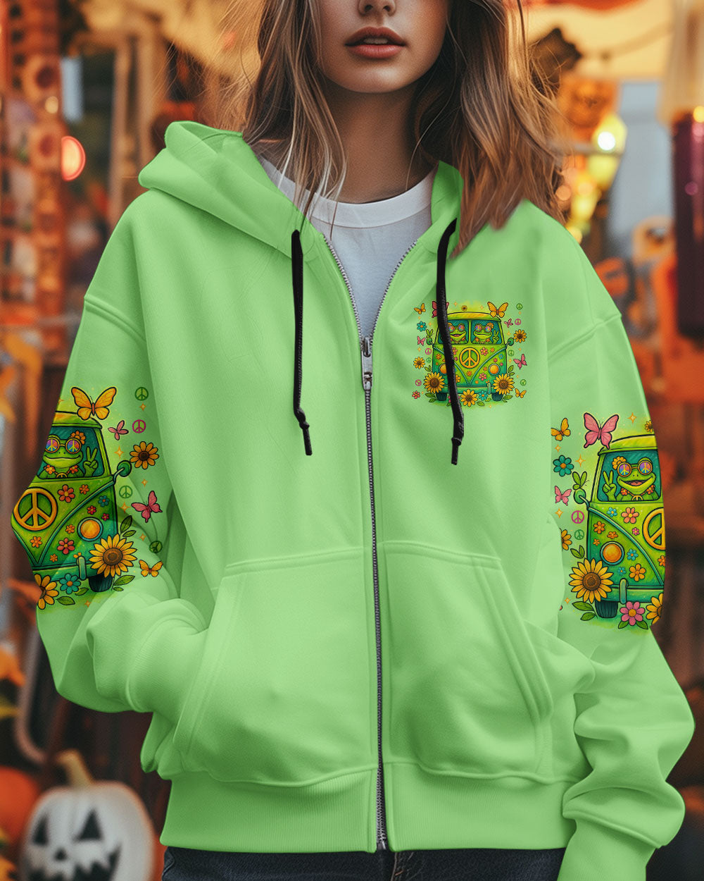 DON'T WORRY BE HIPPIE FROG ALL OVER PRINT - TYTM0304251