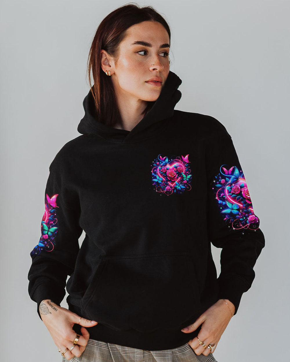 JUST BREATHE BUTTERFLIES HEART ALL OVER PRINT - TYTM0305245