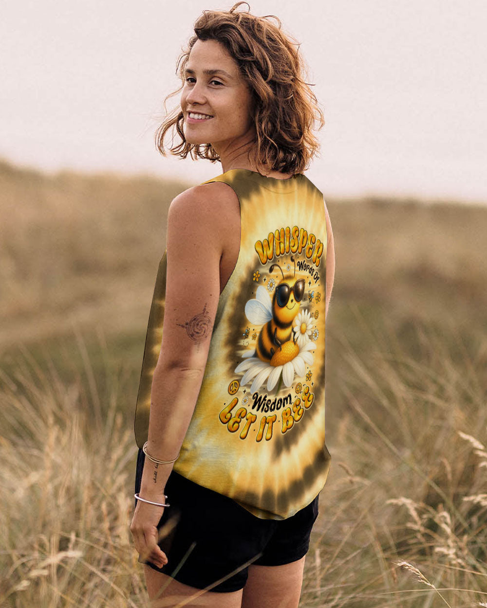 WHISPER WORDS OF WISDOM LET IT BEE TIE DYE ALL OVER PRINT - TYTM0307251