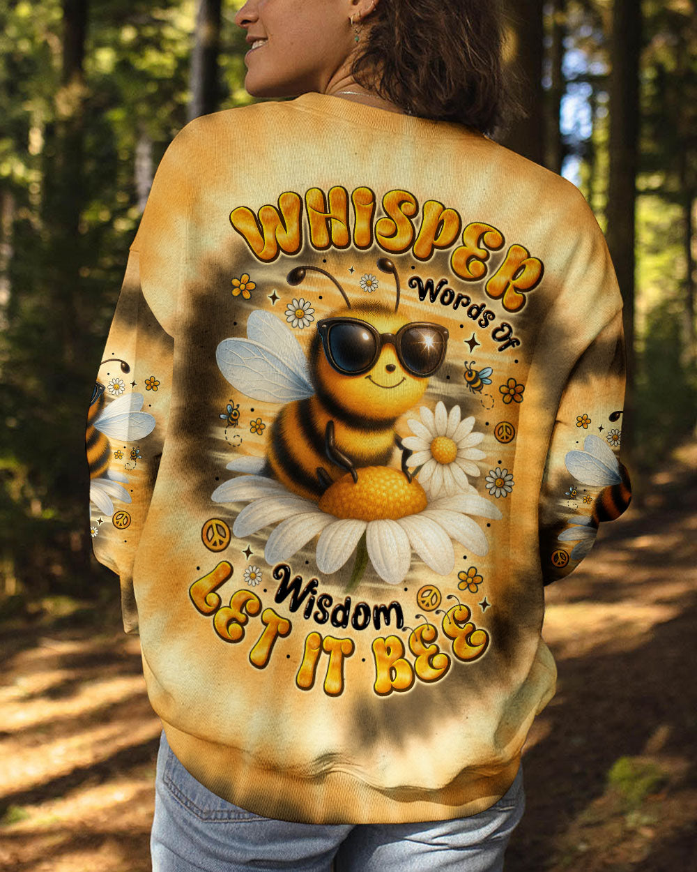 WHISPER WORDS OF WISDOM LET IT BEE TIE DYE ALL OVER PRINT - TYTM0307251