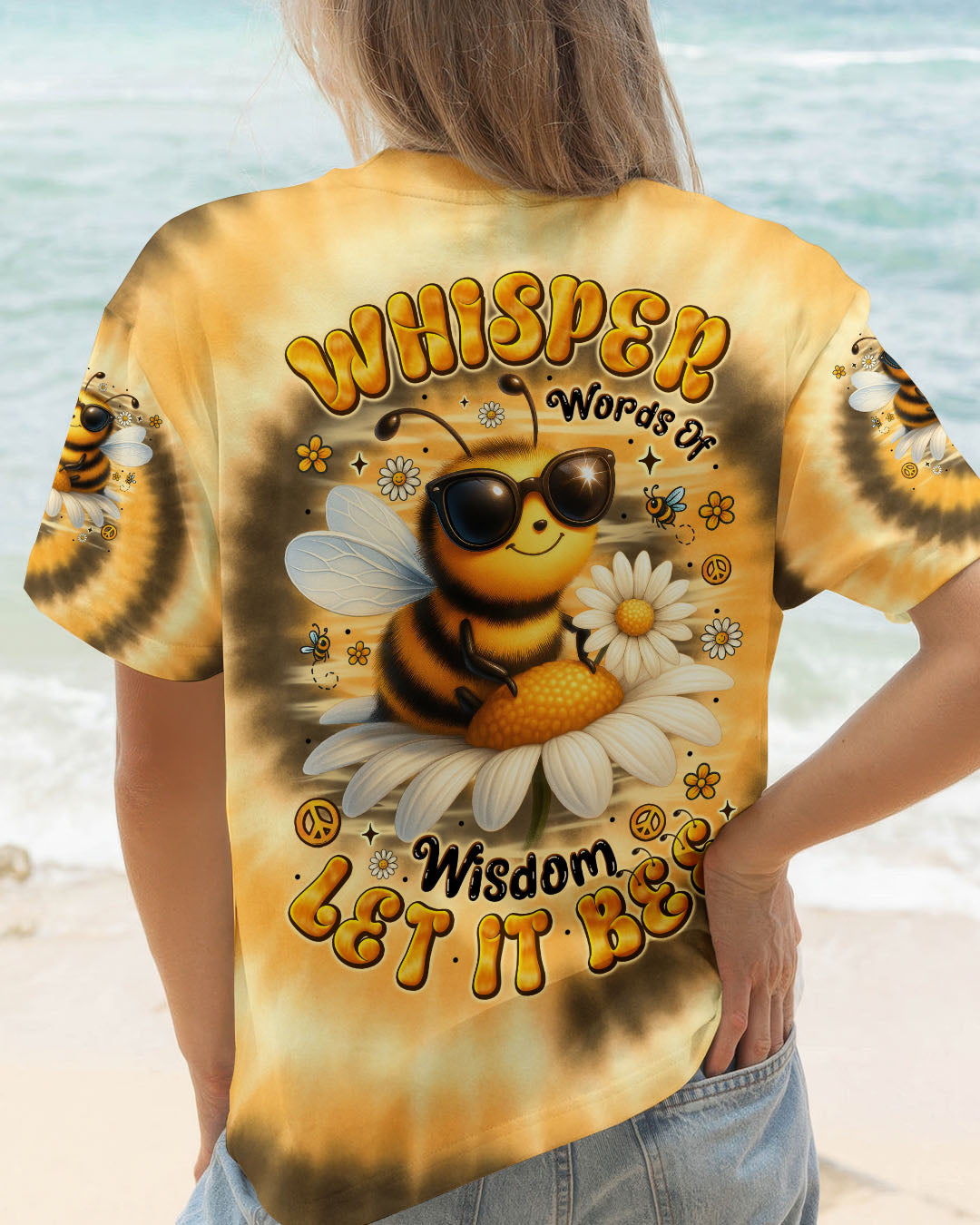 WHISPER WORDS OF WISDOM LET IT BEE TIE DYE ALL OVER PRINT - TYTM0307251