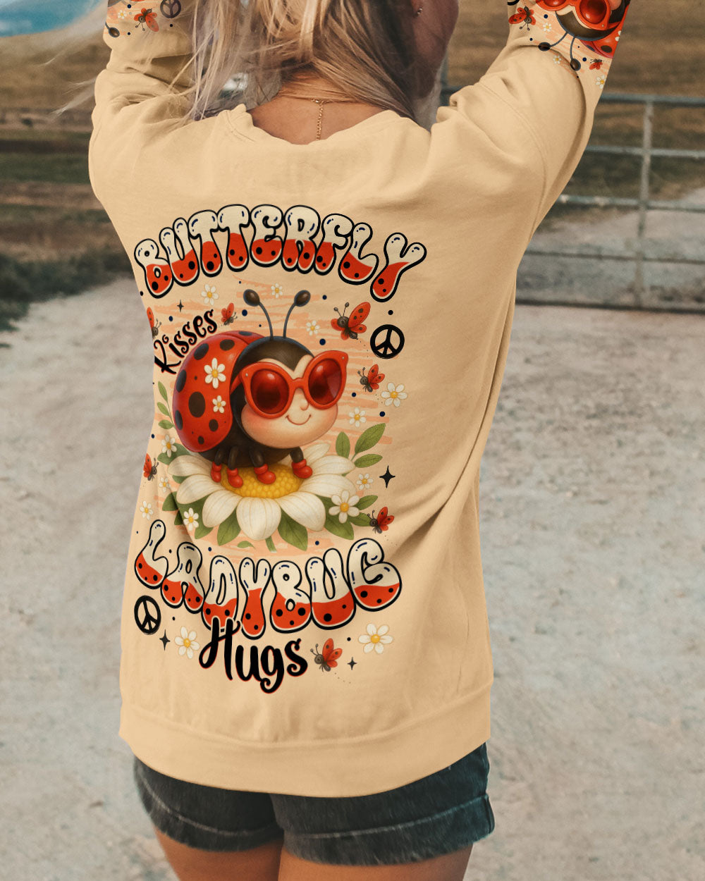 BUTTERFLY KISSES AND LADYBUG HUGS ALL OVER PRINT - TYTM0307253